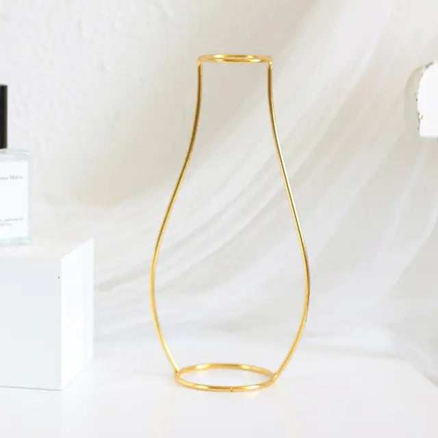 Nordische Eisen Blumenvase – Minimalistische Metallvasen-Deko