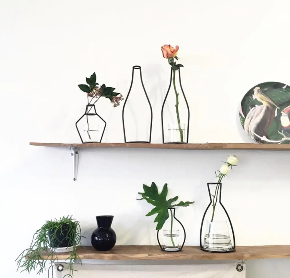 Nordic Iron Flower Vase – Minimalist Metal Vase Decor