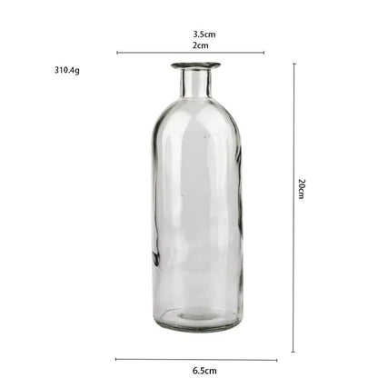 Nordic Glass Flower Vase – Clear Tabletop Decor for Dining