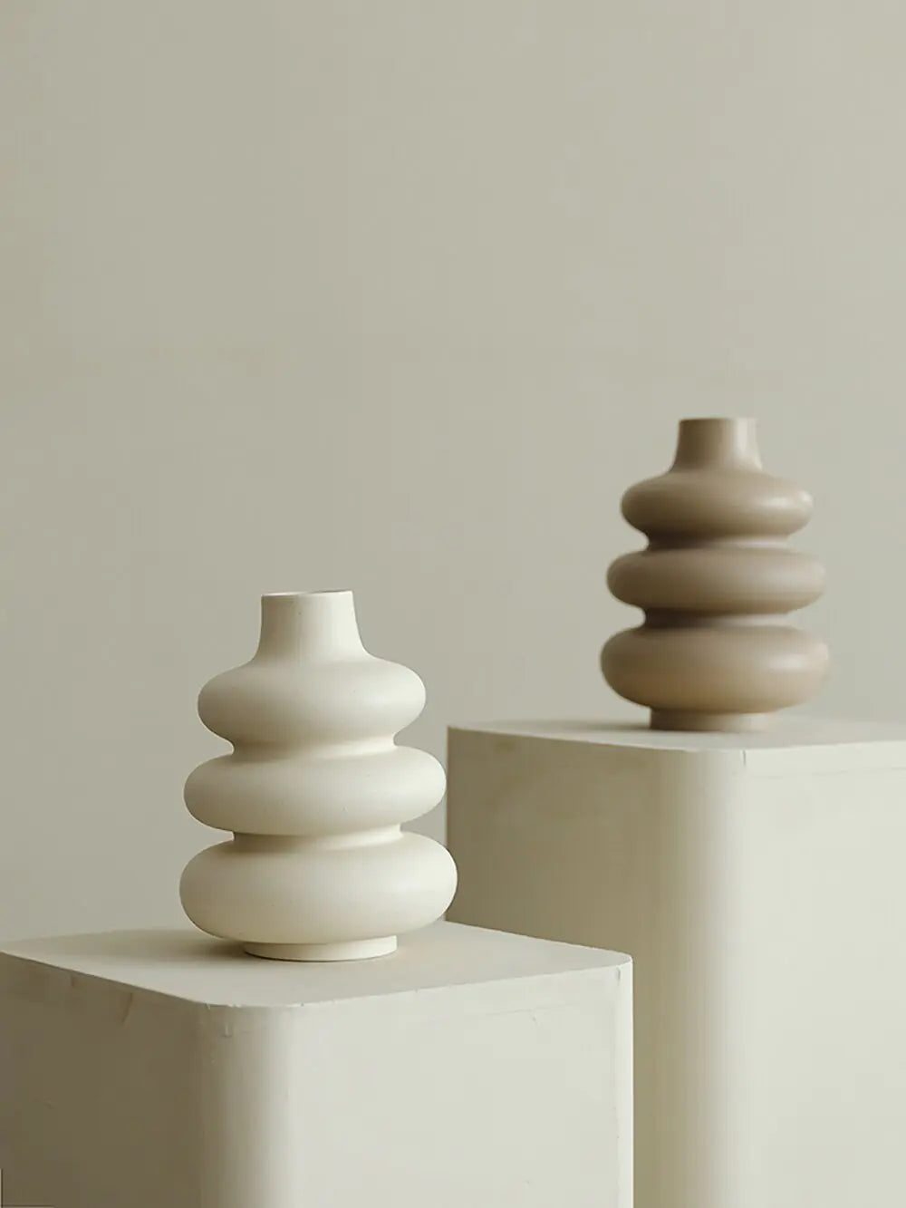 Large Donut Ceramic Floor Vase – Statement Living Room Decor