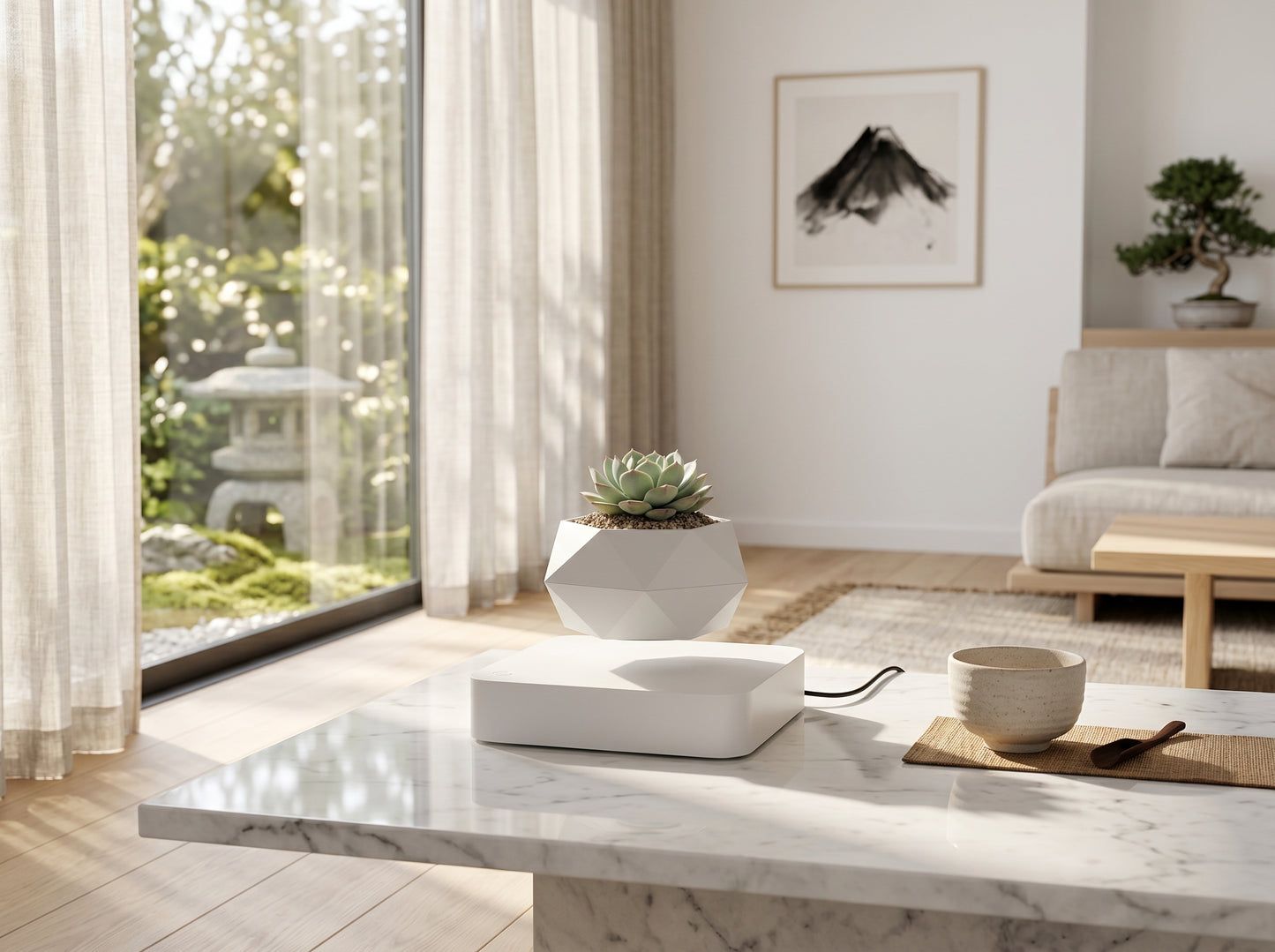 Levitating Plant Pot – Magnetic Floating Planter for Desk Decor