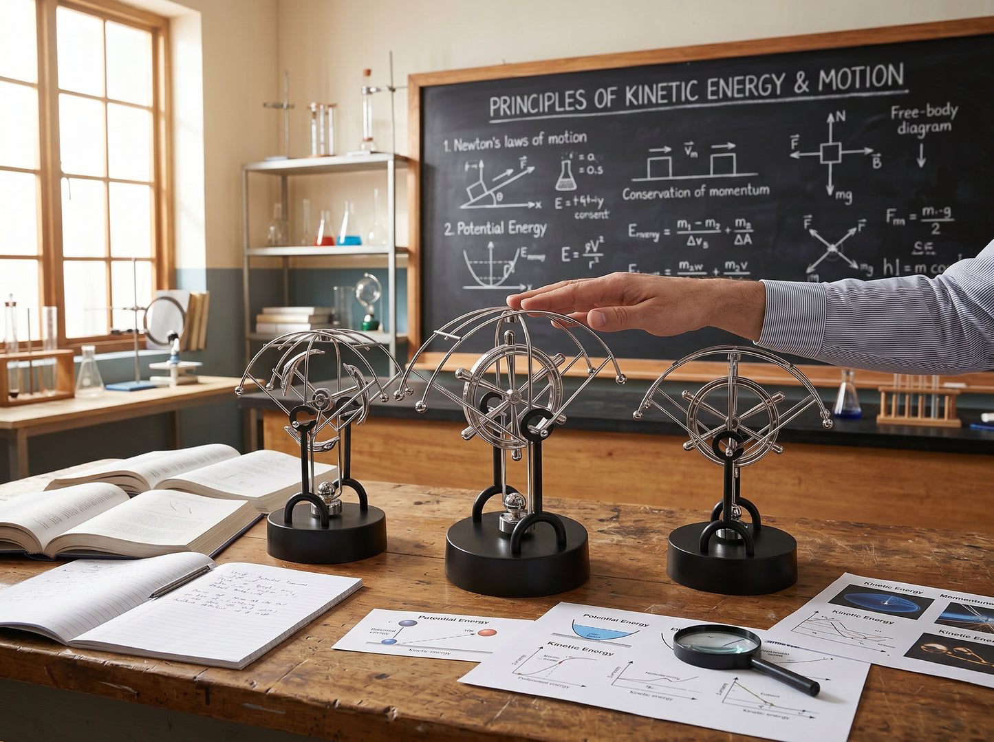 Mini Newton's Cradle – Desk Pendulum Decor & Office Gift