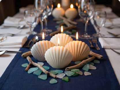Seashell Candle – Decorative Coastal Home Decor & Gift Idea