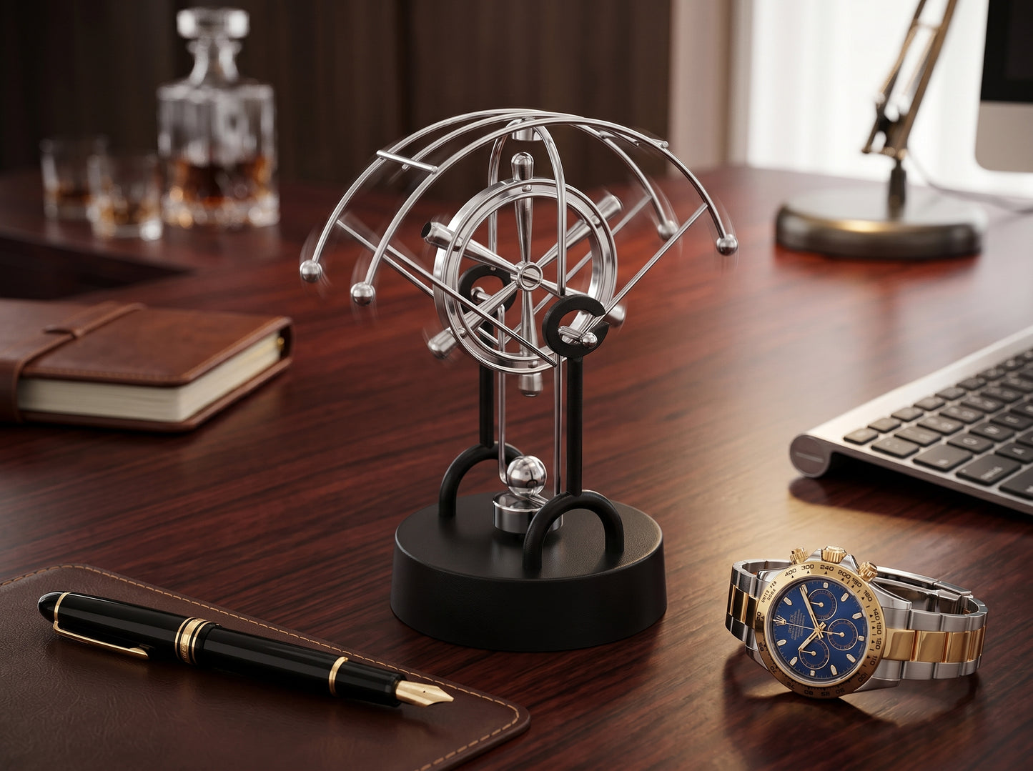 Mini Newton's Cradle – Desk Pendulum Decor & Office Gift
