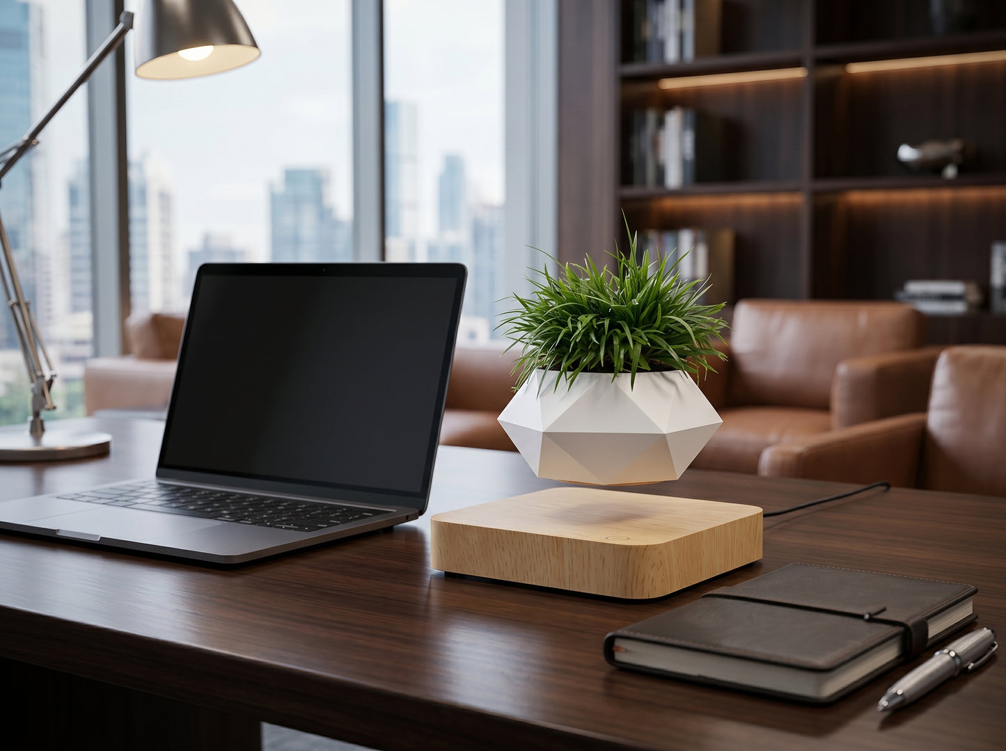 Levitating Plant Pot – Magnetic Floating Planter for Desk Decor