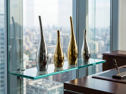 Gold-Plated Nordic Ceramic Vase – Luxury Modern Home Decor