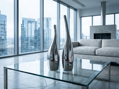 Gold-Plated Nordic Ceramic Vase – Luxury Modern Home Decor