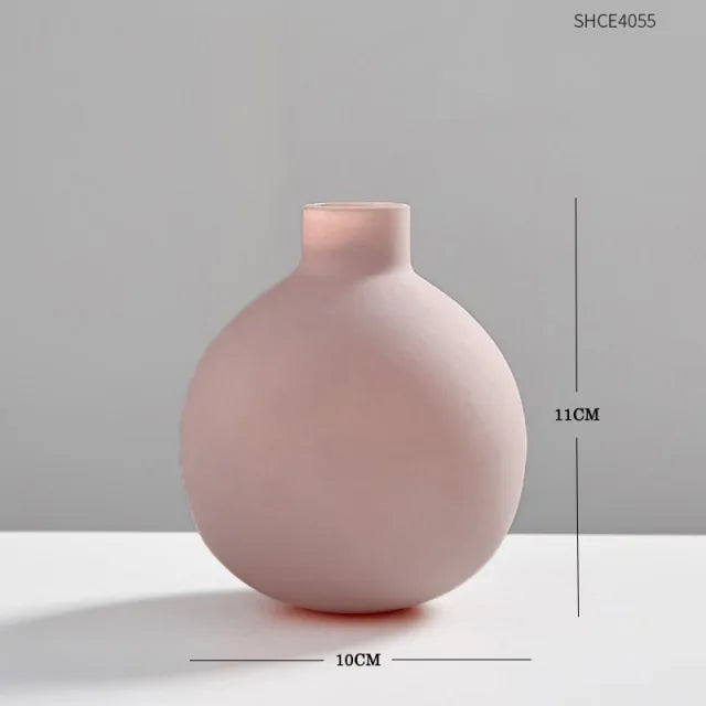 Modern Clear Glass Vase – Minimalist Flower Vase for Home