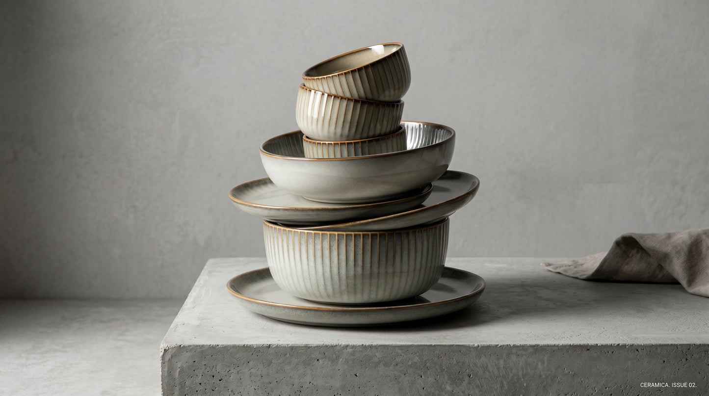 Japanese Ceramic Plates & Rice Bowl Set – Asian Tableware