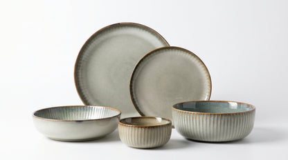 Japanese Ceramic Plates & Rice Bowl Set – Asian Tableware