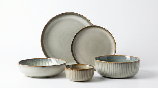Japanese Ceramic Plates & Rice Bowl Set – Asian Tableware