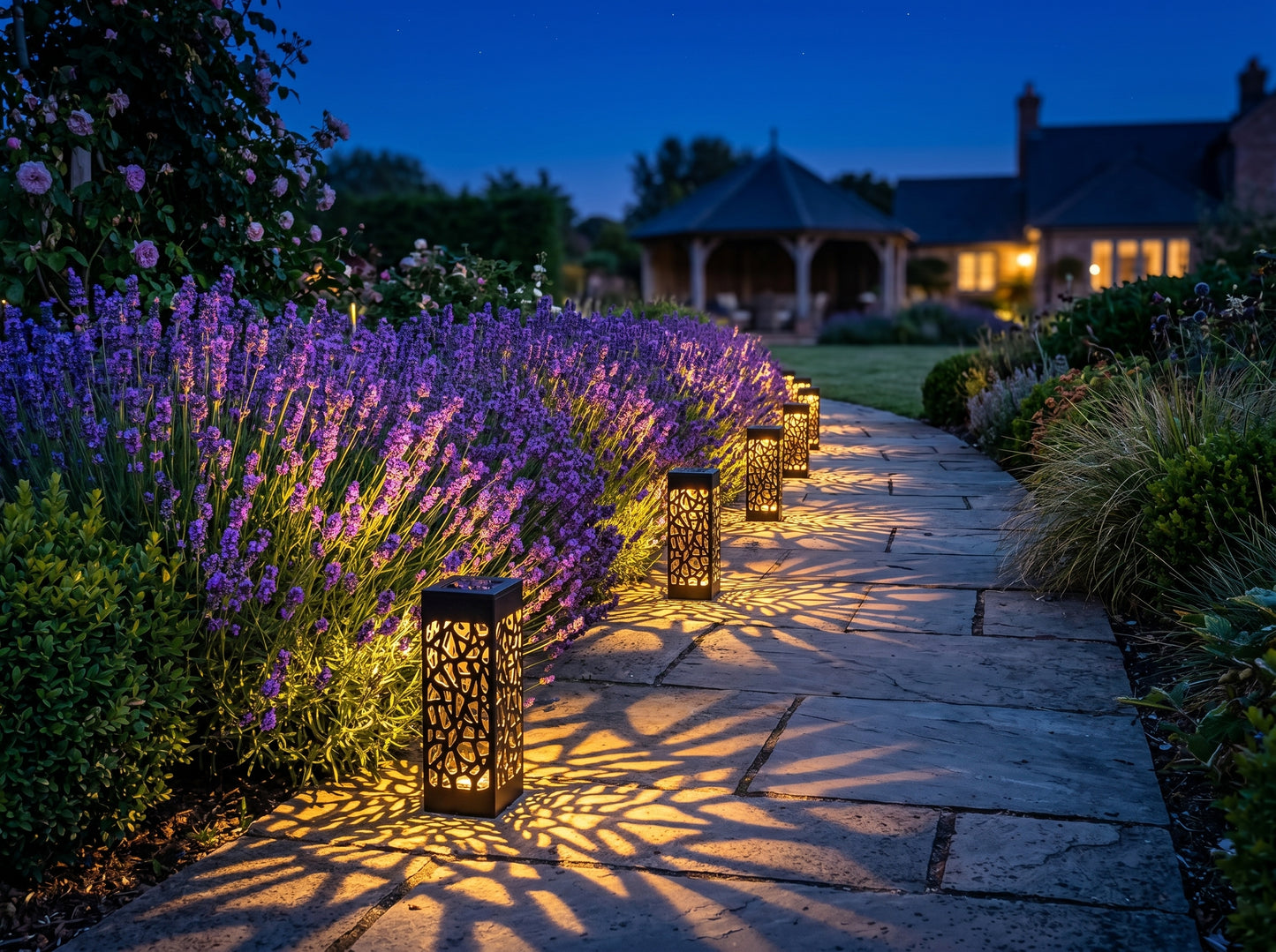 Vintage Solar Garden Lantern – Waterproof Outdoor Path Light