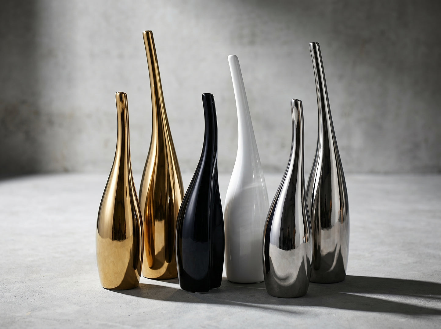 Gold-Plated Nordic Ceramic Vase – Luxury Modern Home Decor