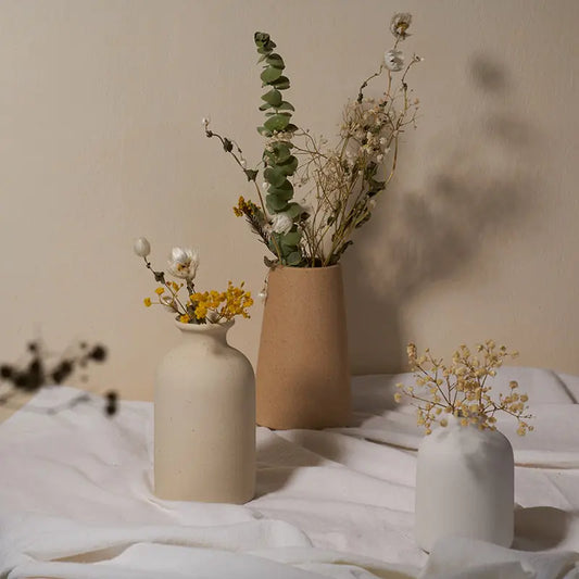 Modern Ceramic Vase – Minimalist Flower Vase in 9 Colors