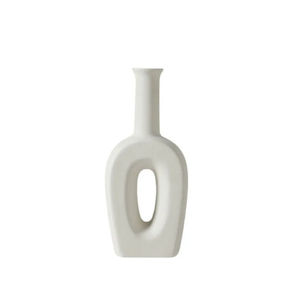 Nordic Ceramic Vase – Modern Decorative Vase for Living Room