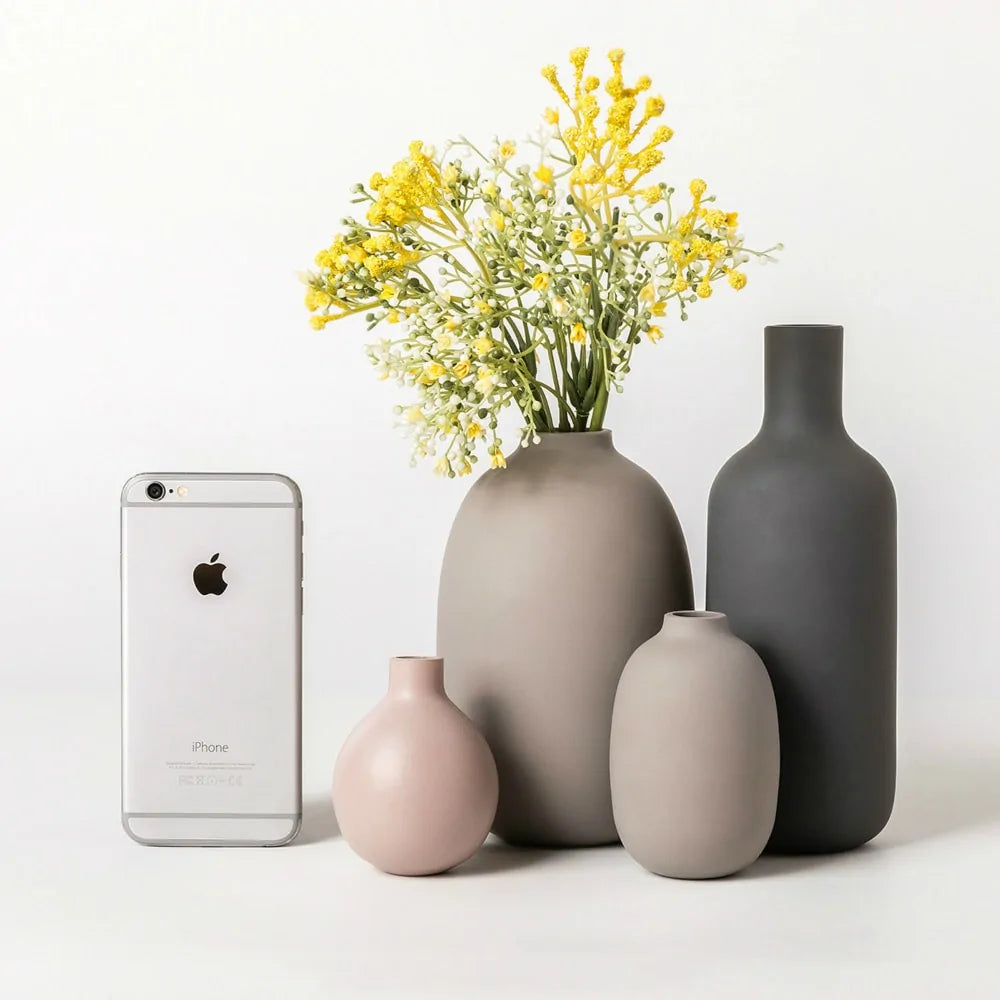Modern Clear Glass Vase – Minimalist Flower Vase for Home