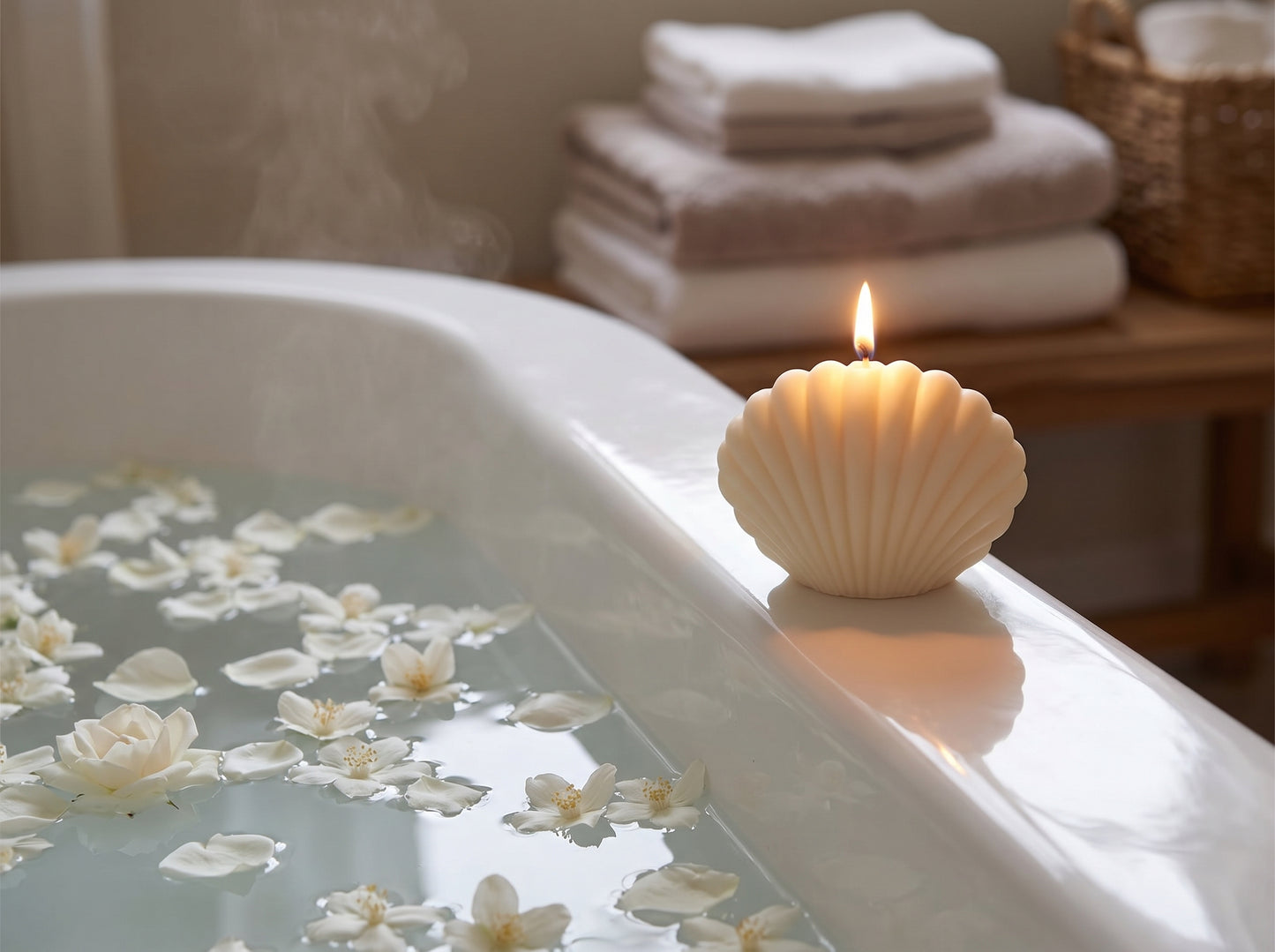 Seashell Candle – Decorative Coastal Home Decor & Gift Idea