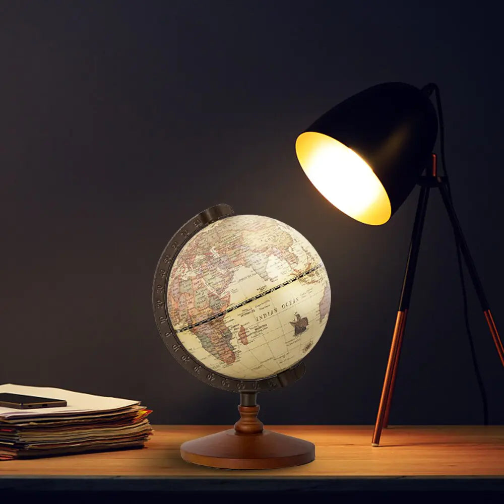 Vintage World Globe – Decorative Desk Map for Office & Home