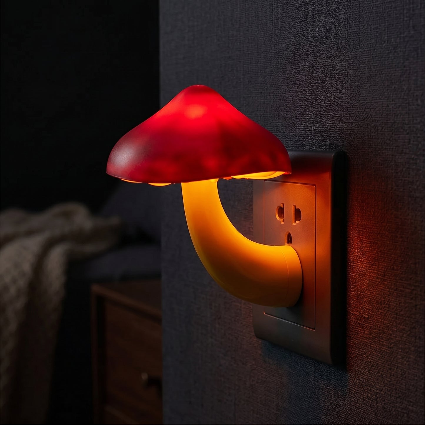 Mushroom Night Light with Motion Sensor – Kids Bedroom Lamp