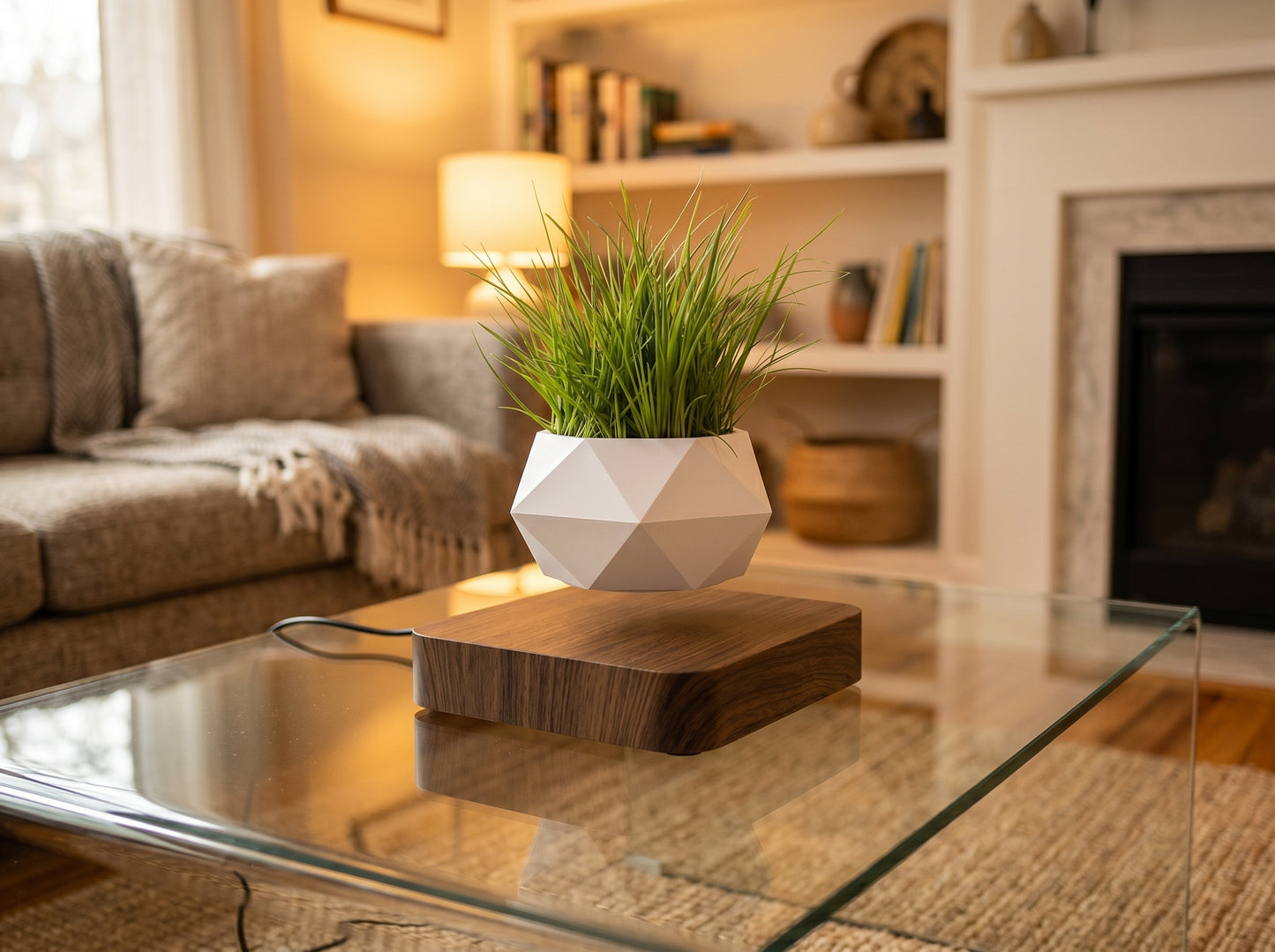 Levitating Plant Pot – Magnetic Floating Planter for Desk Decor