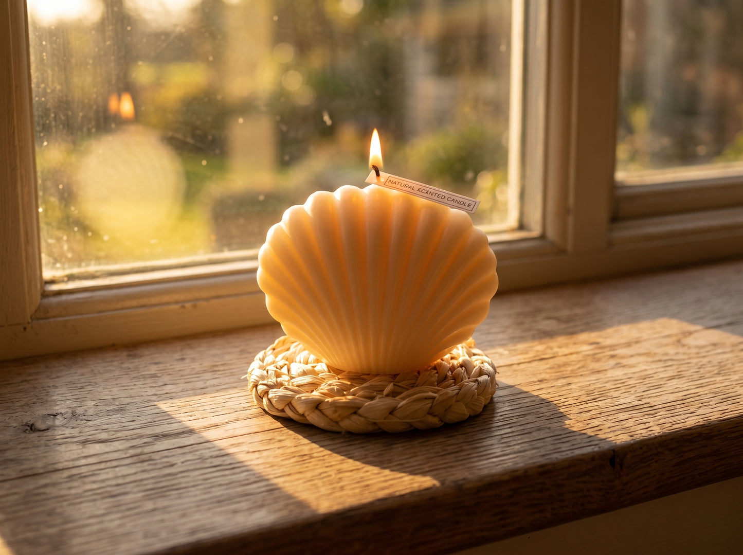 Seashell Candle – Decorative Coastal Home Decor & Gift Idea