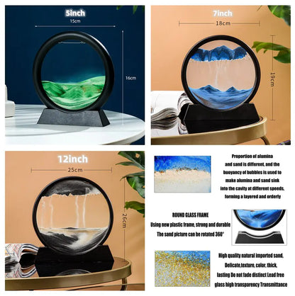 3D Moving Sand Art Picture – Relaxing Desk Decor