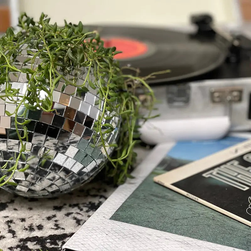 Disco Ball Hanging Flower Vase – Boho Wall Decor
