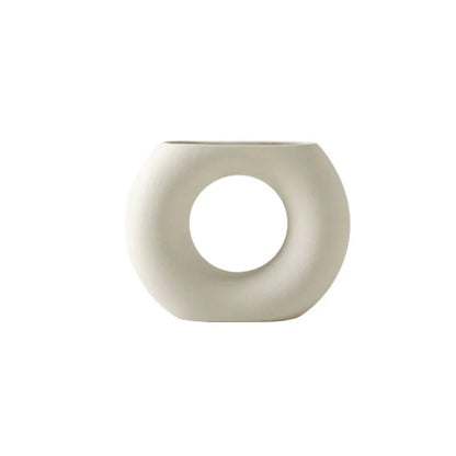 Nordic Ceramic Vase – Modern Decorative Vase for Living Room