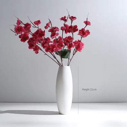 Jarrón de cerámica blanco con cuerda de cáñamo – Decoración minimalista nórdica
