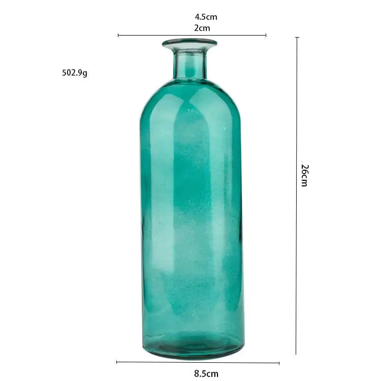 Nordic Glass Flower Vase – Clear Tabletop Decor for Dining