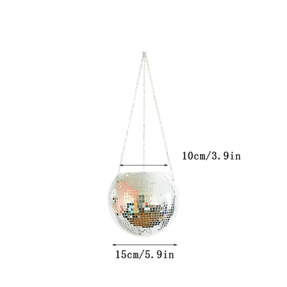 Disco Ball Hanging Flower Vase – Boho Wall Decor