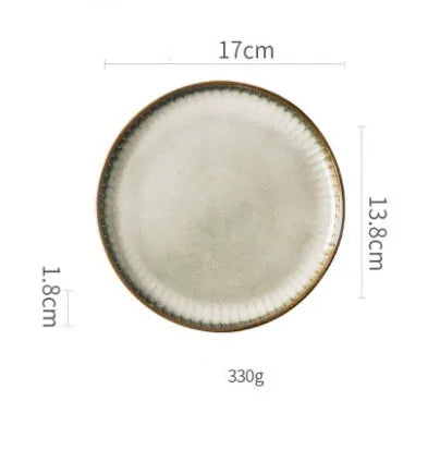 Japanese Ceramic Plates & Rice Bowl Set – Asian Tableware
