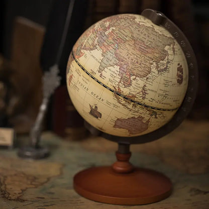 Vintage World Globe – Decorative Desk Map for Office & Home