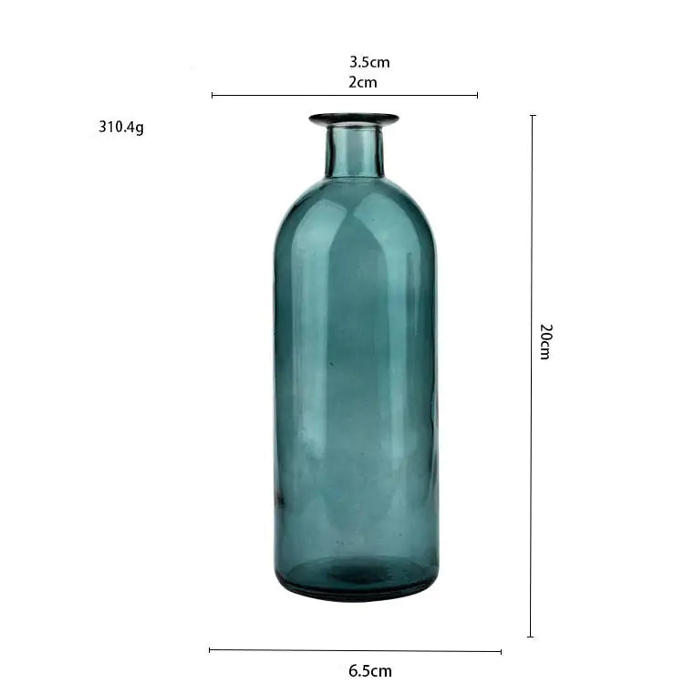 Nordic Glass Flower Vase – Clear Tabletop Decor for Dining