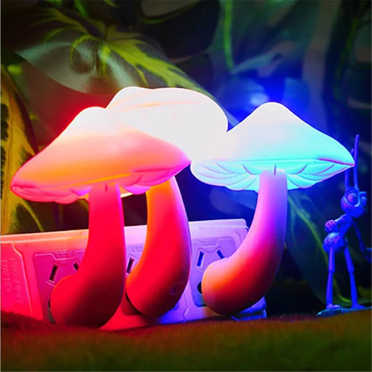 Mushroom Night Light with Motion Sensor – Kids Bedroom Lamp