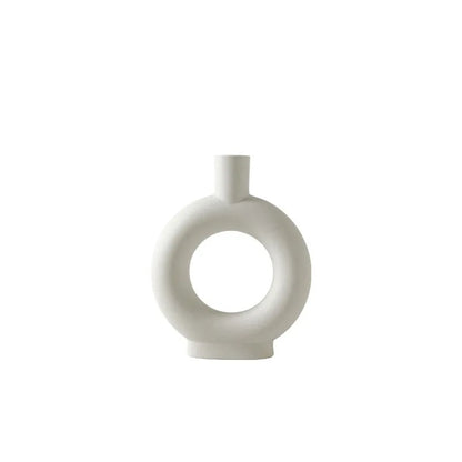 Nordic Ceramic Vase – Modern Decorative Vase for Living Room