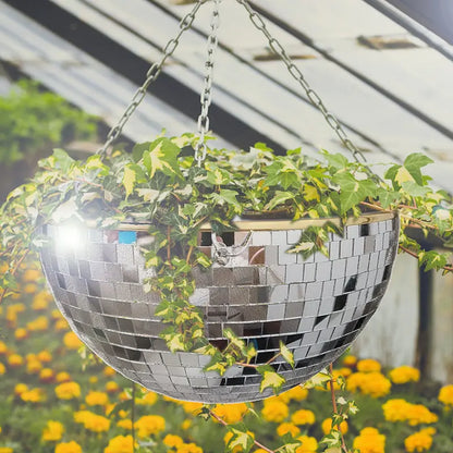 Disco Ball Hanging Flower Vase – Boho Wall Decor