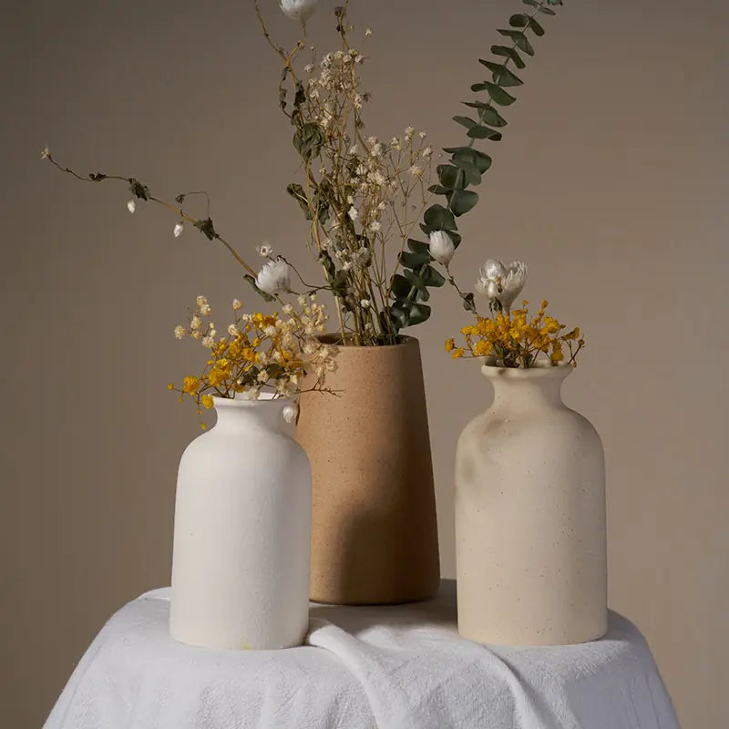 Modern Ceramic Vase – Minimalist Flower Vase in 9 Colors